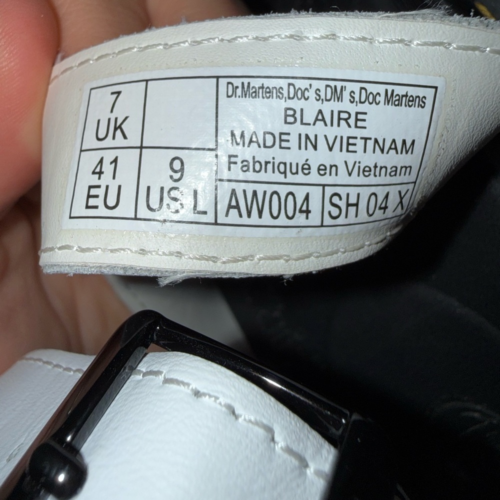 Dr. Martens White and Black Platform Sandals - Picture 6 of 6
